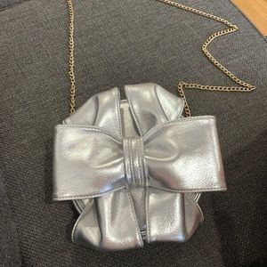 Funky silver bow bag!